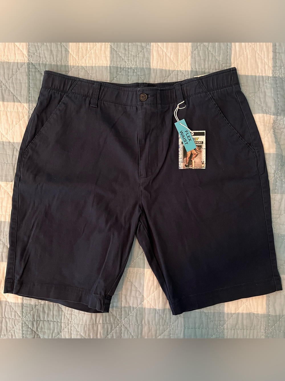 Plugg Men’s Brushed Cotton Twill Shorts Navy 36 NWT